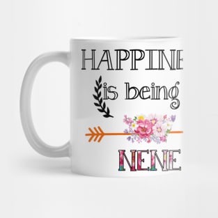 Happiness is being Nene floral gift Mug